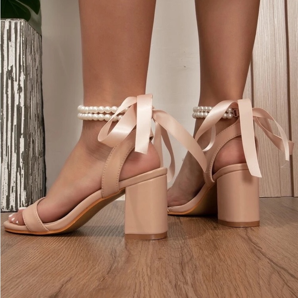 Faux Pearl Heels - New in Box
